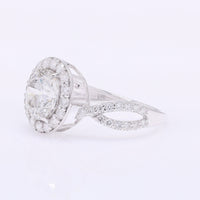 3.01 Carats Lab Grown Diamond 14K Gold Ring