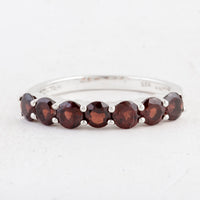 1.85 Ct Round Garnet 925 Sterling Silver Ring