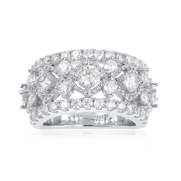 2.49 ct. t.w. Moissanite Ring in Sterling Silver. Size 8