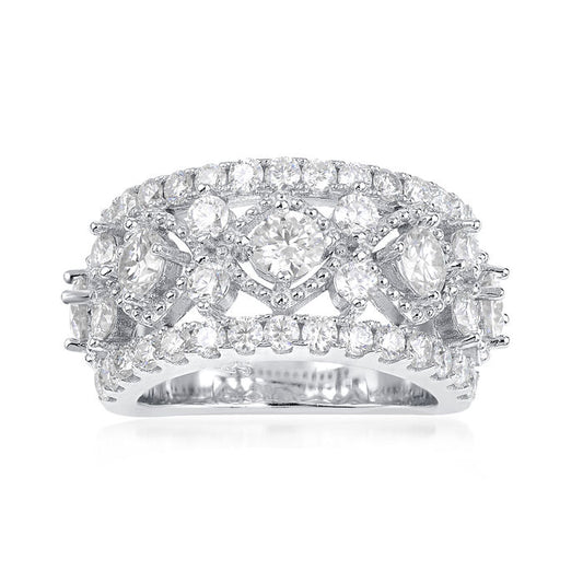 2.49 ct. t.w. Moissanite Ring in Sterling Silver. Size 8