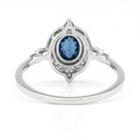 2.07 Ct Oval Mixed Cut Natural Sapphire 950 Platinum Ring