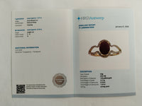 1.46 Ct Oval Mixed Cut Natural Ruby 14K Gold Ring