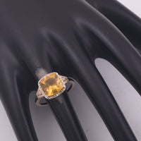 2.09 Ct Cushion Mixed Cut Natural Fire Opal 14K Gold Ring