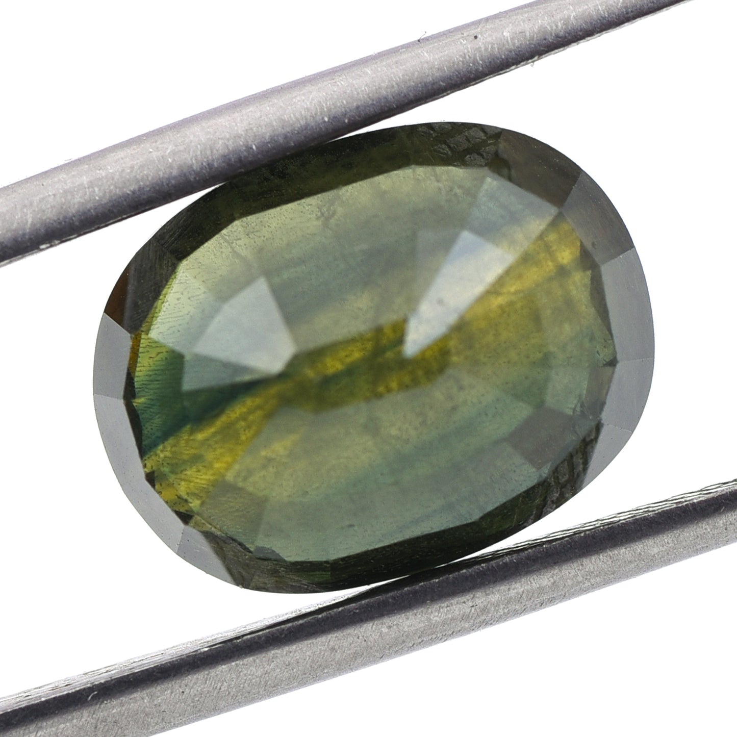 9.73 Natural Corundum Green Sapphire Rectangular Cushion Mixed Cut Gemstone