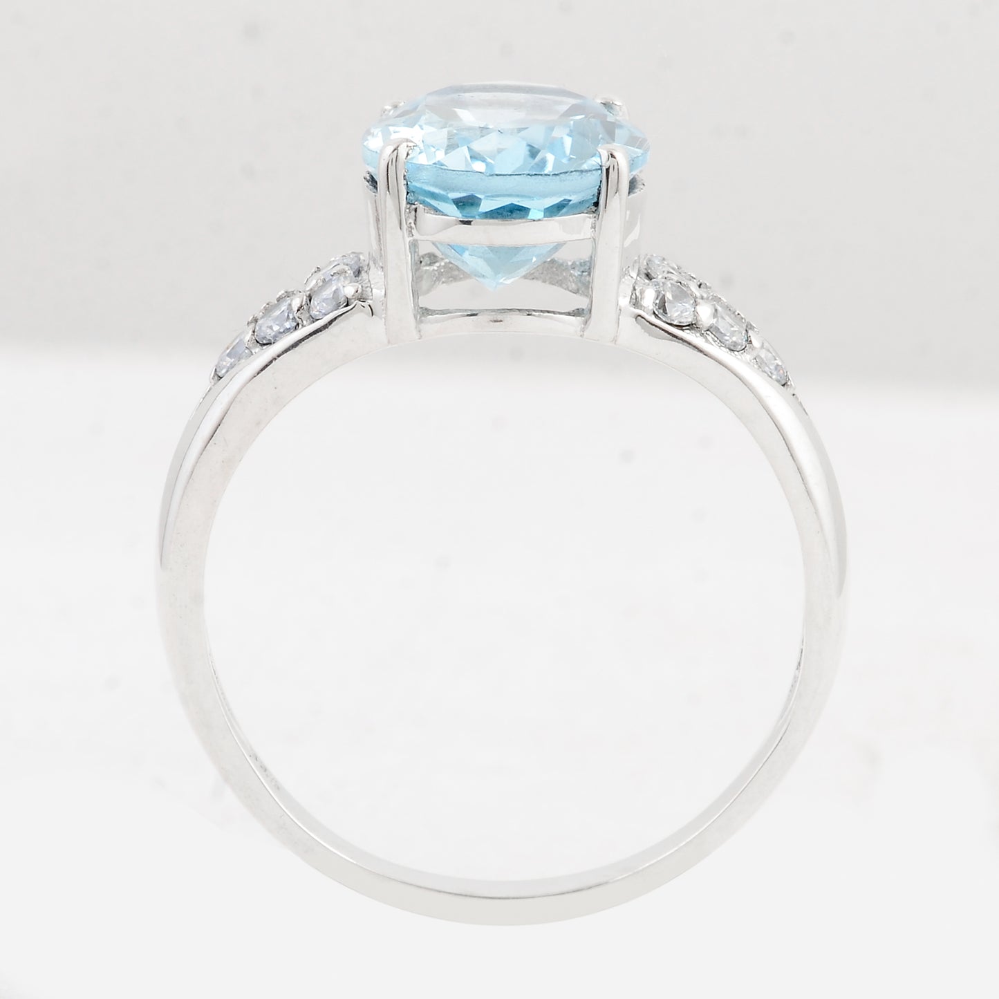 5.01 Ct Oval Swiss Blue Topaz 925 Sterling Silver Ring