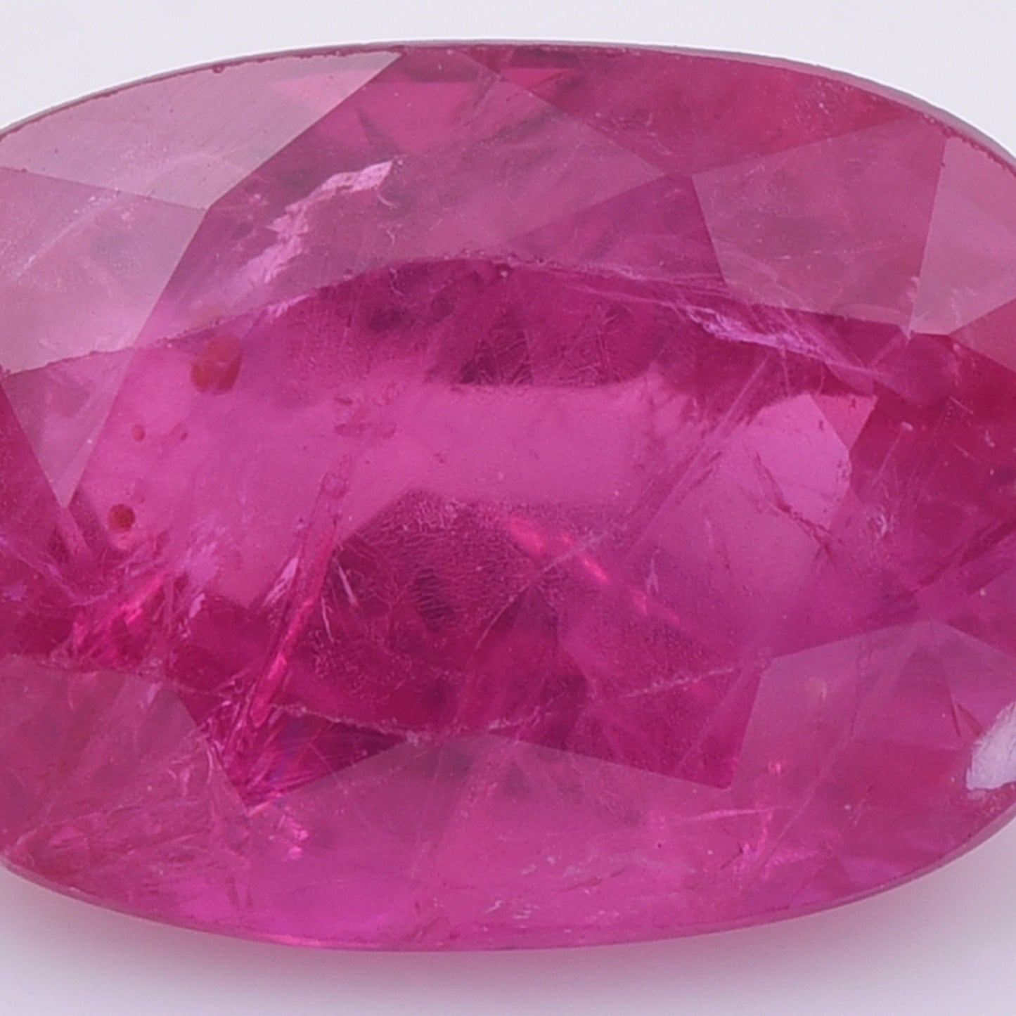 2.1 Natural Corundum Ruby Rectangular Cushion Mixed Cut Gemstone