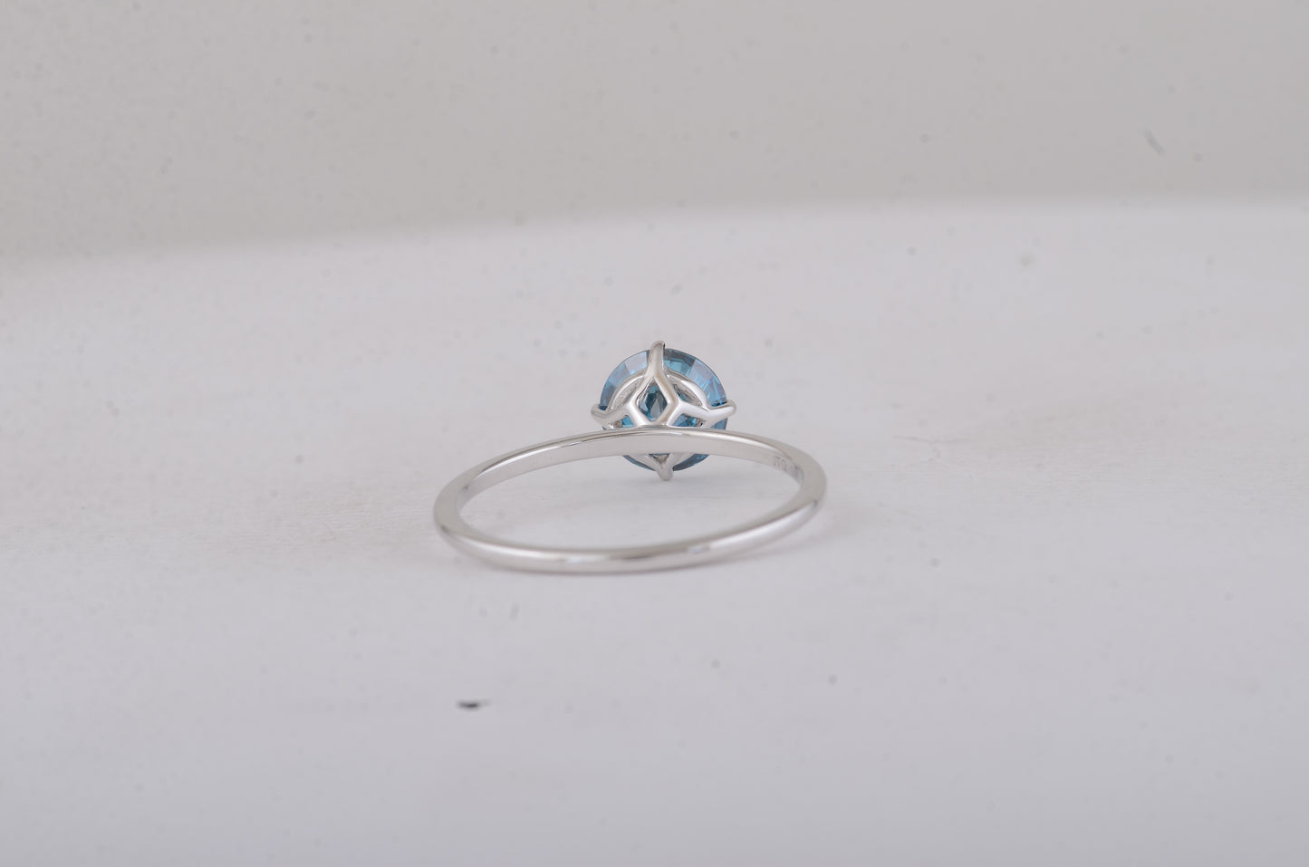 1.20 Carats Blue Lab Grown Diamond 14K Gold Ring