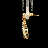 3.20 Ct Pear Tourmaline 14K Gold Earrings