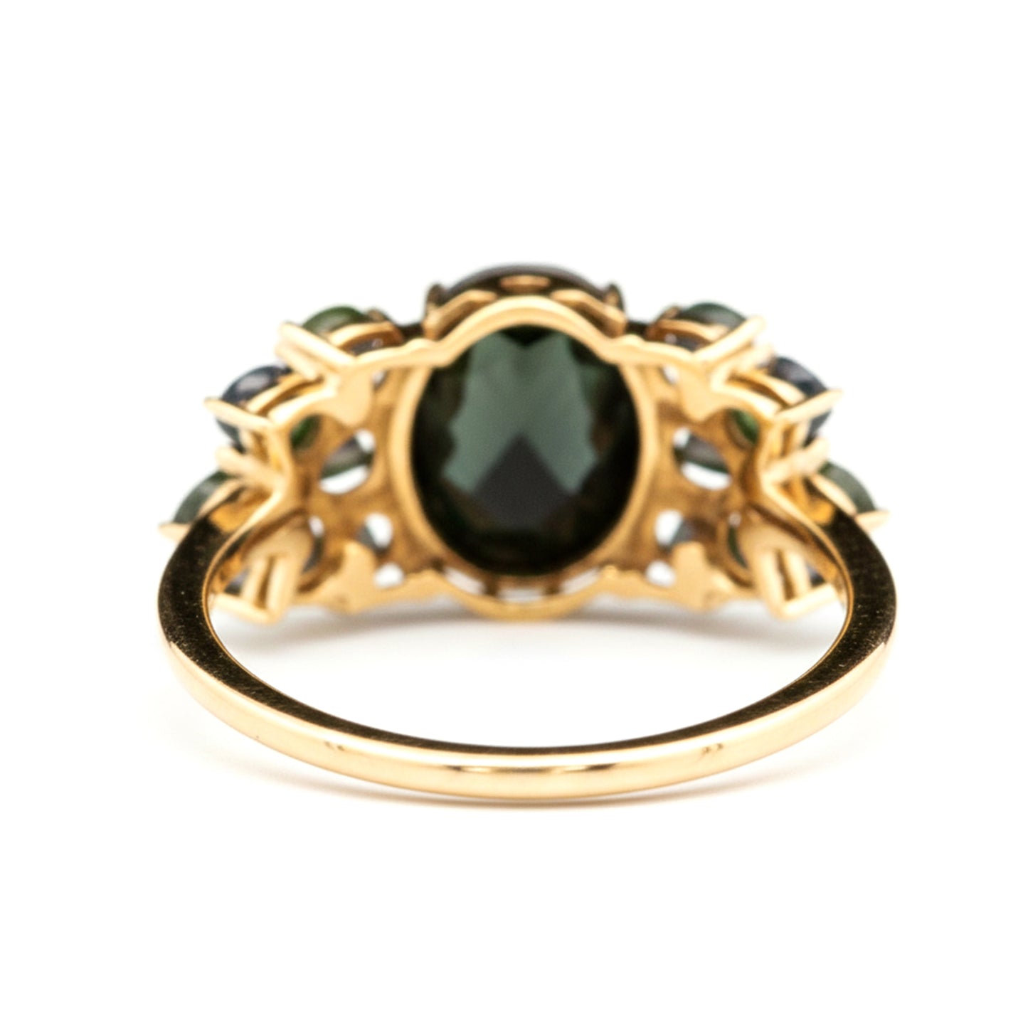 8.82 Ct Oval Sapphire 9K Gold Ring
