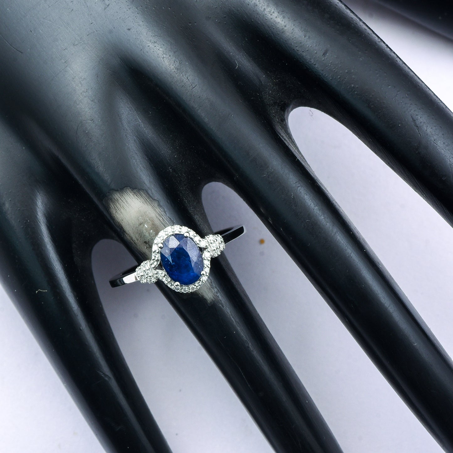 1.46 Ct Oval Mixed Cut Natural Sapphire 950 Platinum Ring