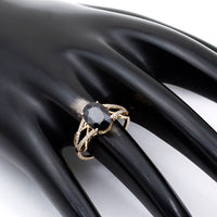 3.02 Ct Oval Natural Sapphire 14K Gold Ring
