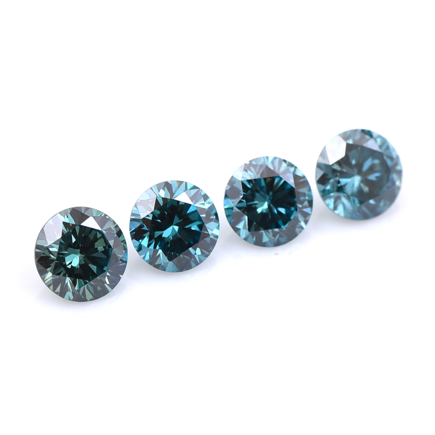 0.58 Blue Diamond Round Loose Diamond