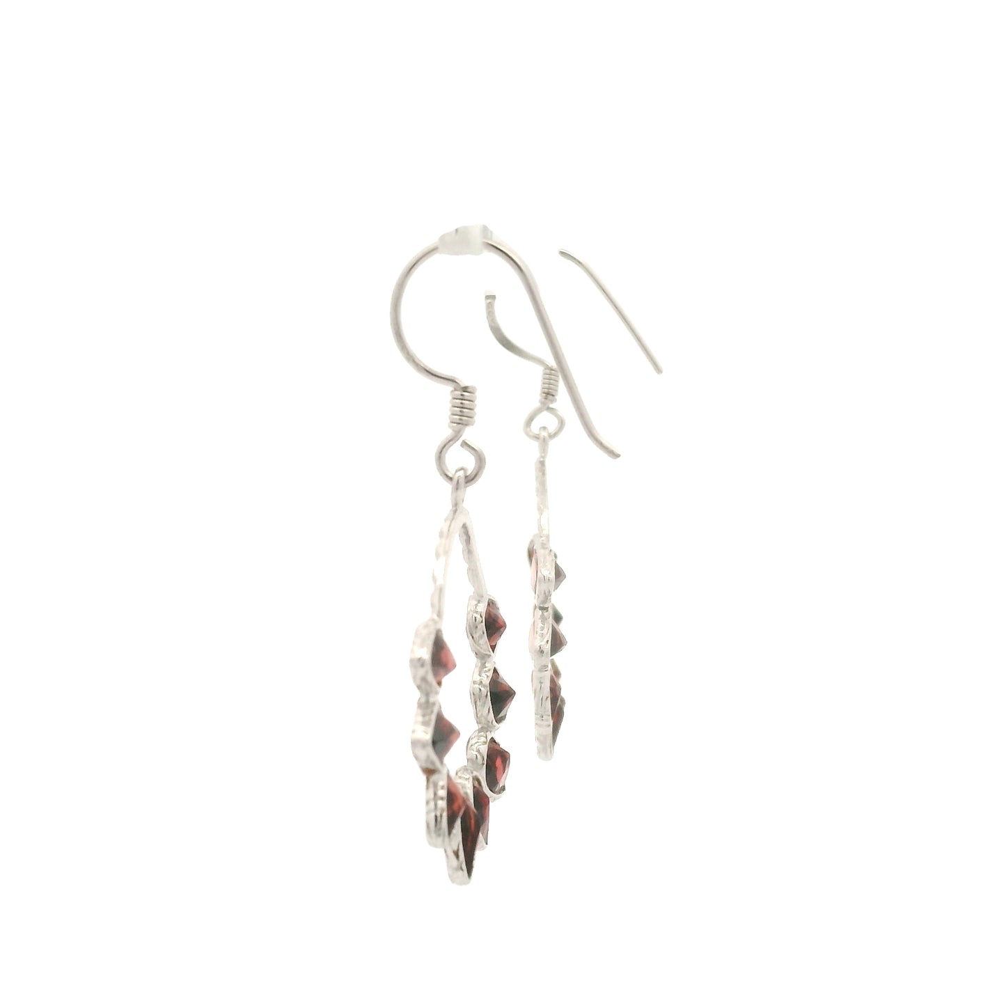 8.63 Ct Garnet 925 Sterling Silver Earrings