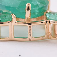 2.15 Ct Oval, Marquise Emerald 14K Gold Pendant