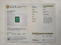 6.11 Ct Octagonal Step Cut Natural Beryl Emerald 18K Gold Ring