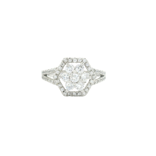 4.22 Ct Cubic Zirconia 925 Sterling Silver Ring