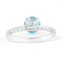 1.36 Carats Blue Lab Grown Diamond 14K Gold Ring