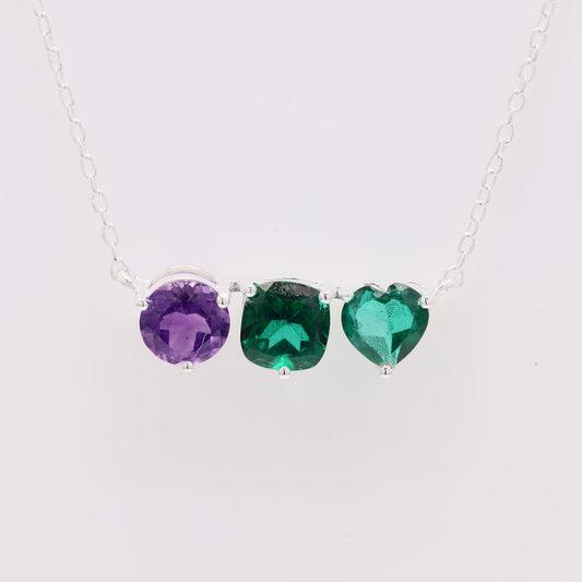 2.95 Ct Round Amethyst 925 Silver Pendant