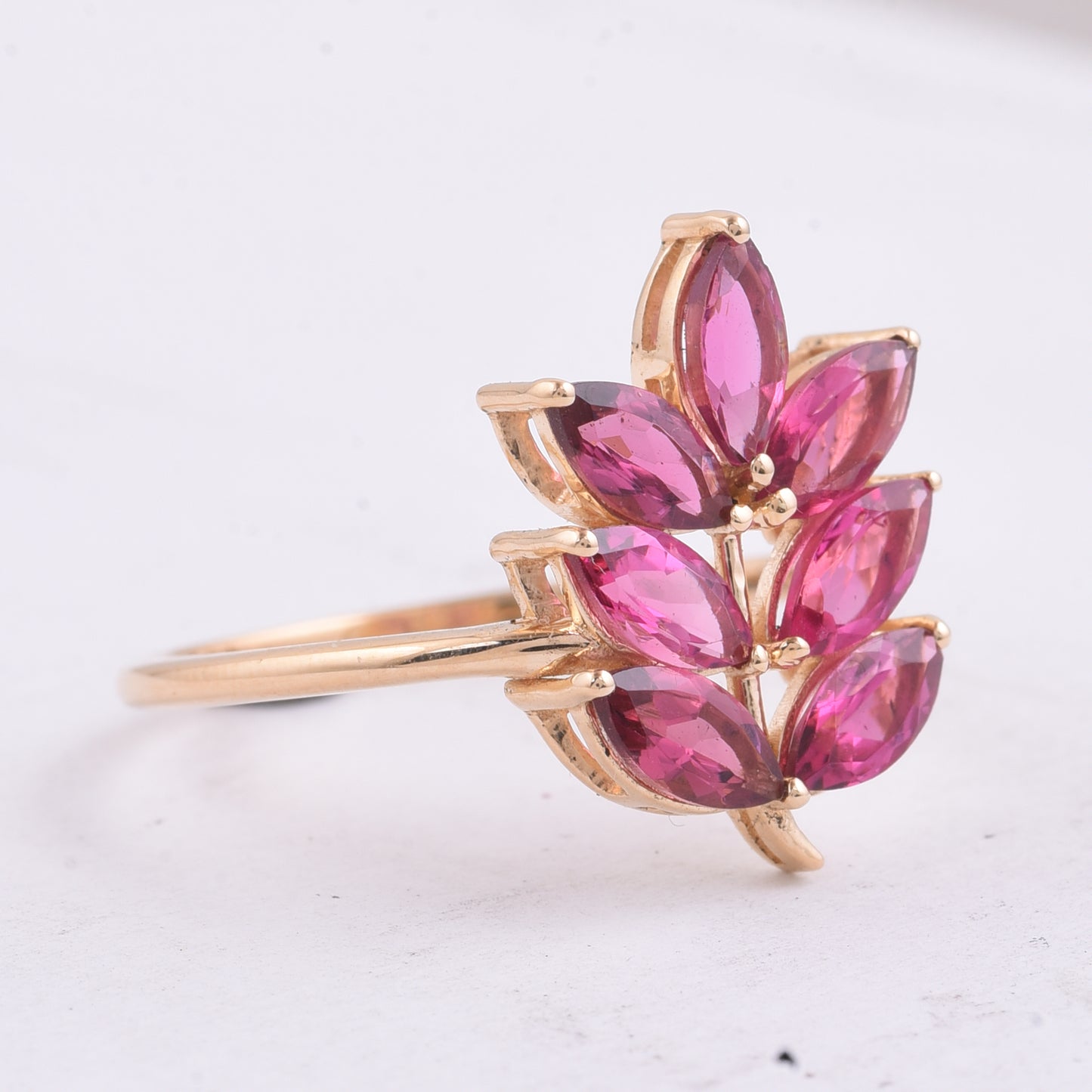 1.62 Ct Marquise Natural Tourmaline 14K Gold Ring