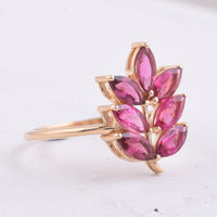 1.62 Ct Marquise Natural Tourmaline 14K Gold Ring