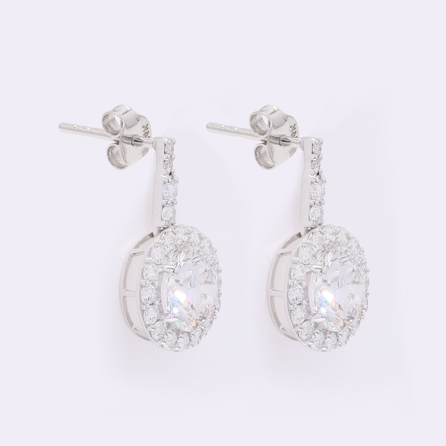 4.58 Carats Lab Grown Diamond 14K Gold Earrings