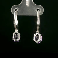 2.00 Ct Oval Amethyst 925 Sterling Silver Earrings