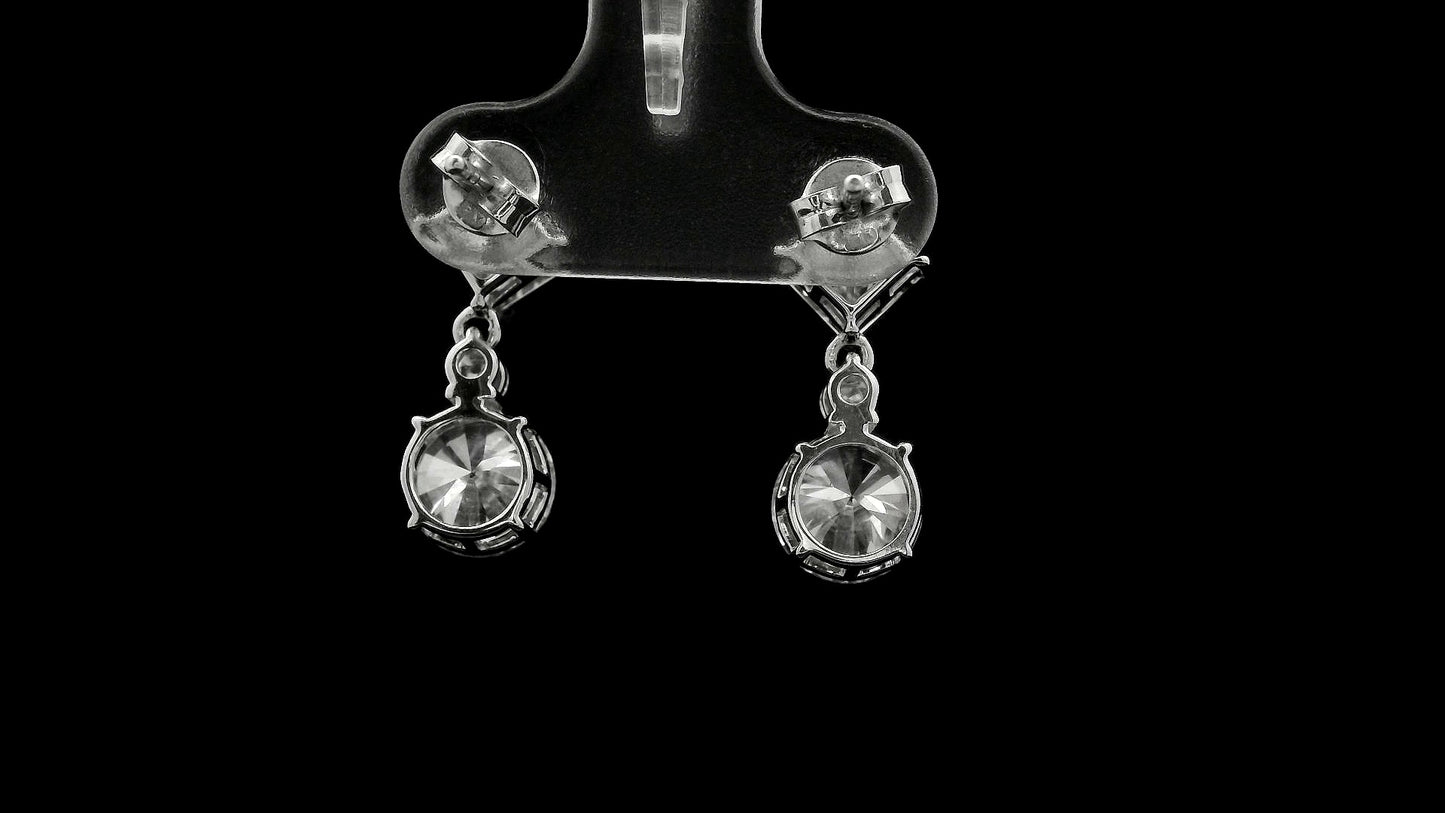 5.19 Carats Lab Grown Diamond 14K Gold Earrings