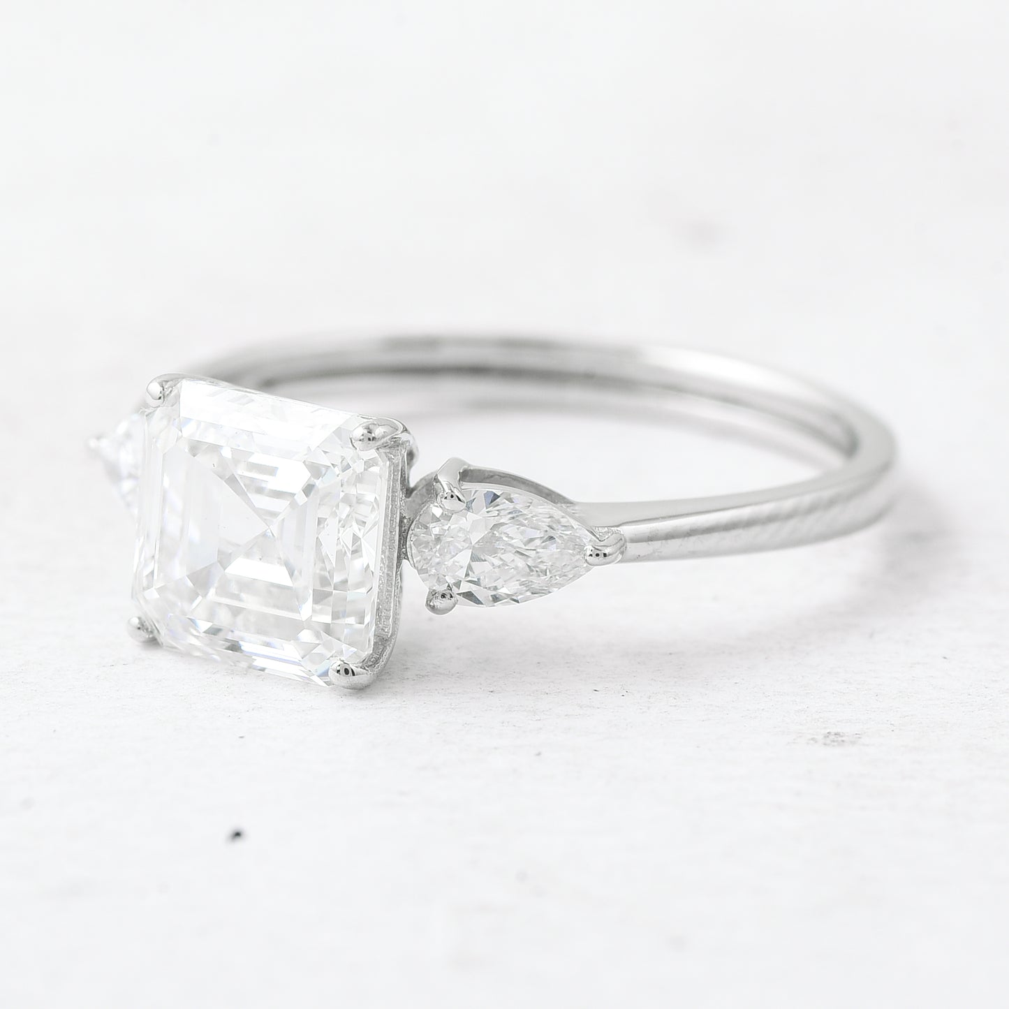 2.34 Ct Octagon Lab Grown Diamond 950 Platinum Ring