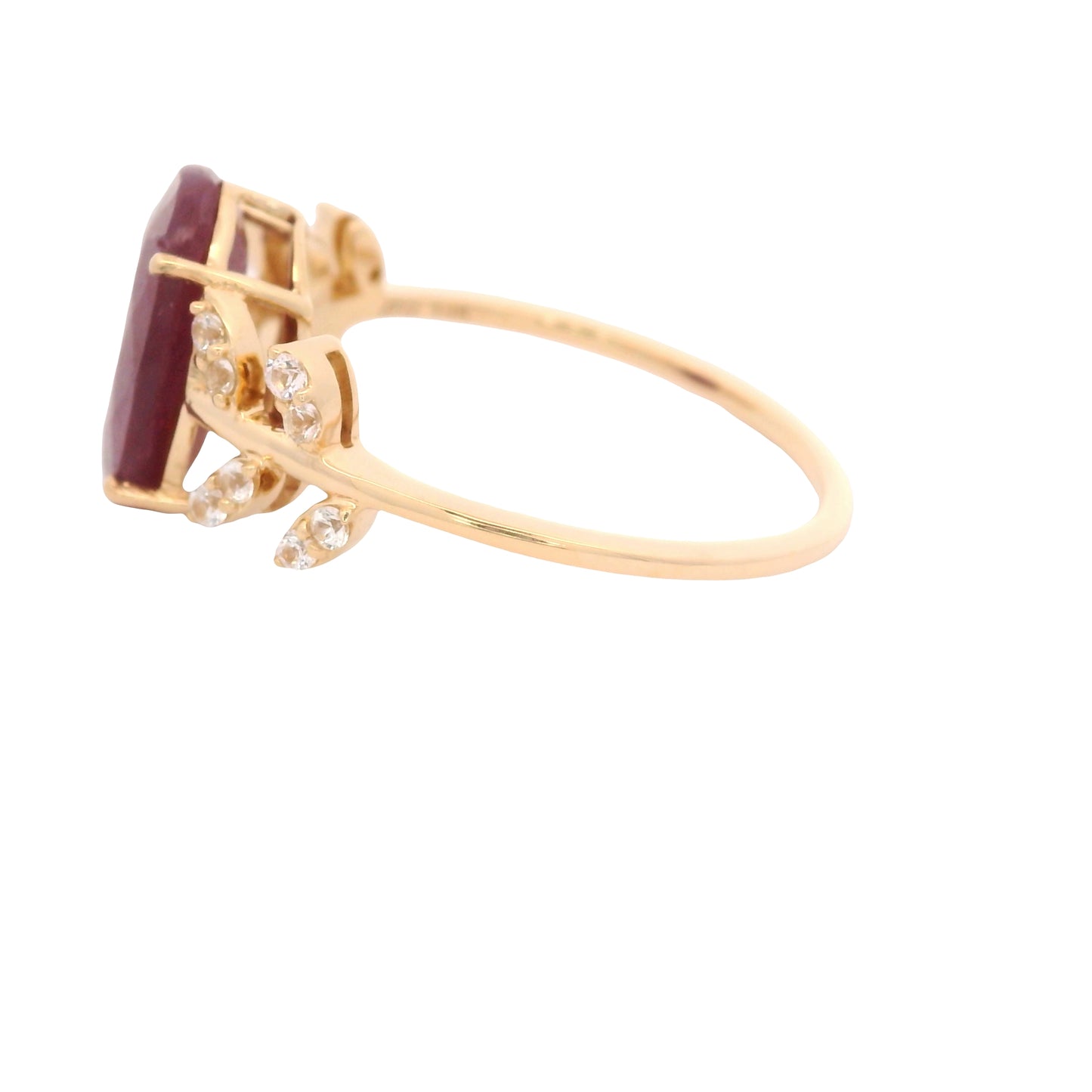 3.50 Ct Oval Ruby 14K Gold Ring