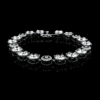 22.53 Ct Round Lab Grown Diamond 14K Gold Bracelet