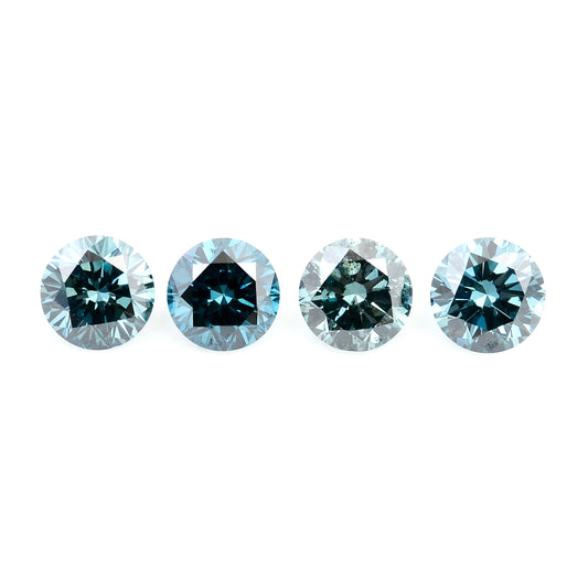 0.70 Blue Diamond Round Loose Gemstone
