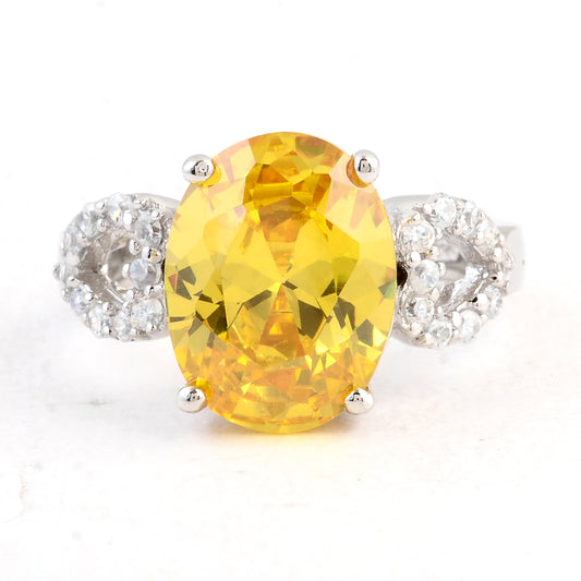 10.16 Ct Cubic Zirconia 925 Sterling Silver Ring