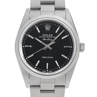 Pre-owned Rolex Air-King 14000 Black Bar A-Serial Men's