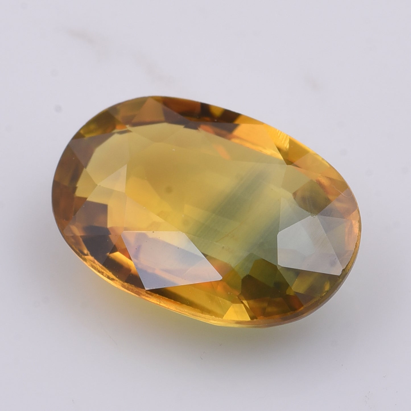 3.12 Natural Corundum Bi-Color Sapphire Oval Mixed Cut Gemstone