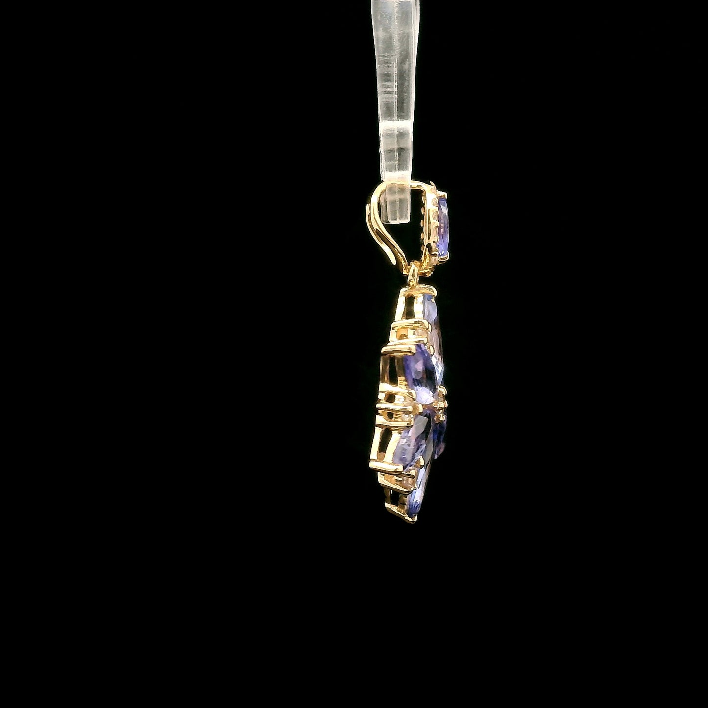 2.27 Ct Marquise Tanzanite 14K Gold Pendant