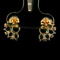 2.54 Ct Round Emerald 14K Gold Earrings