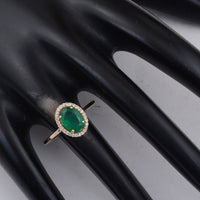 1.22 Ct Oval Emerald 9K Gold Ring