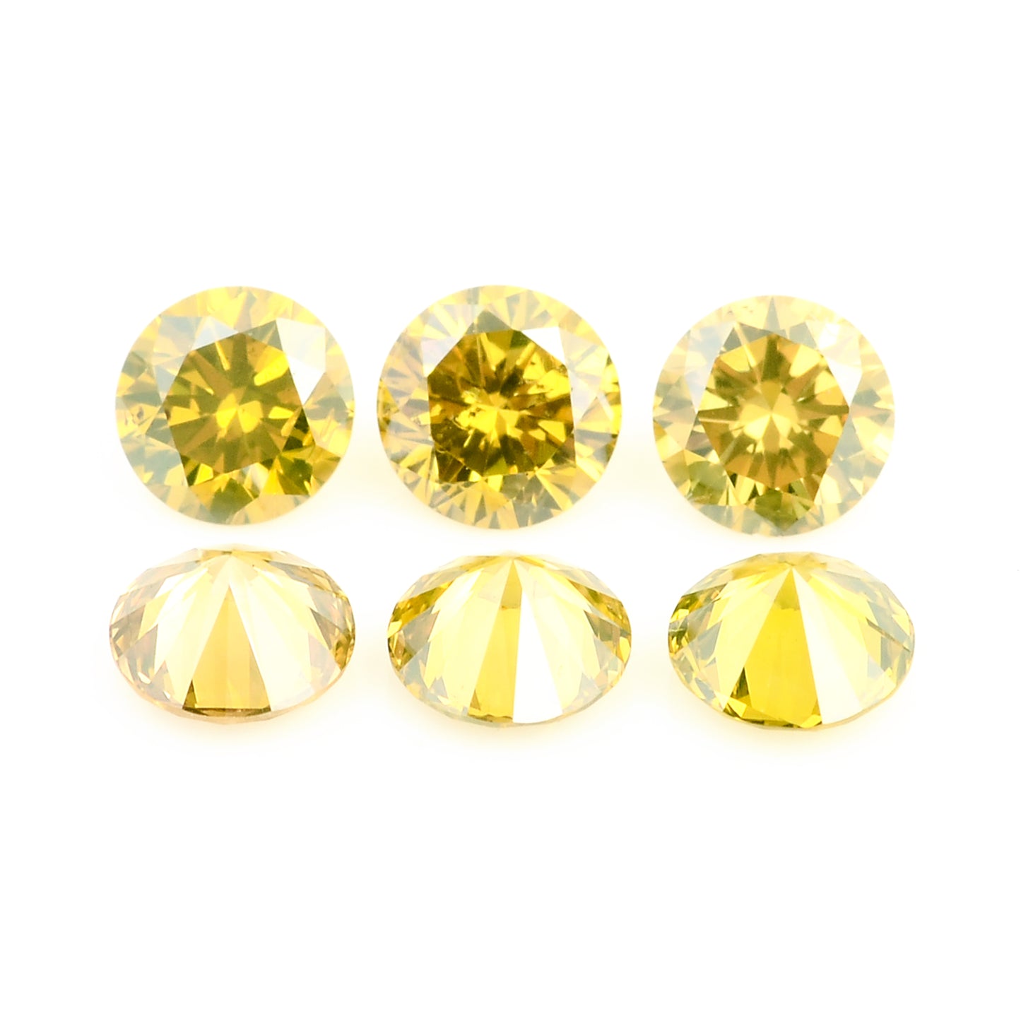 0.91 Yellow Diamond Round Loose Gemstone