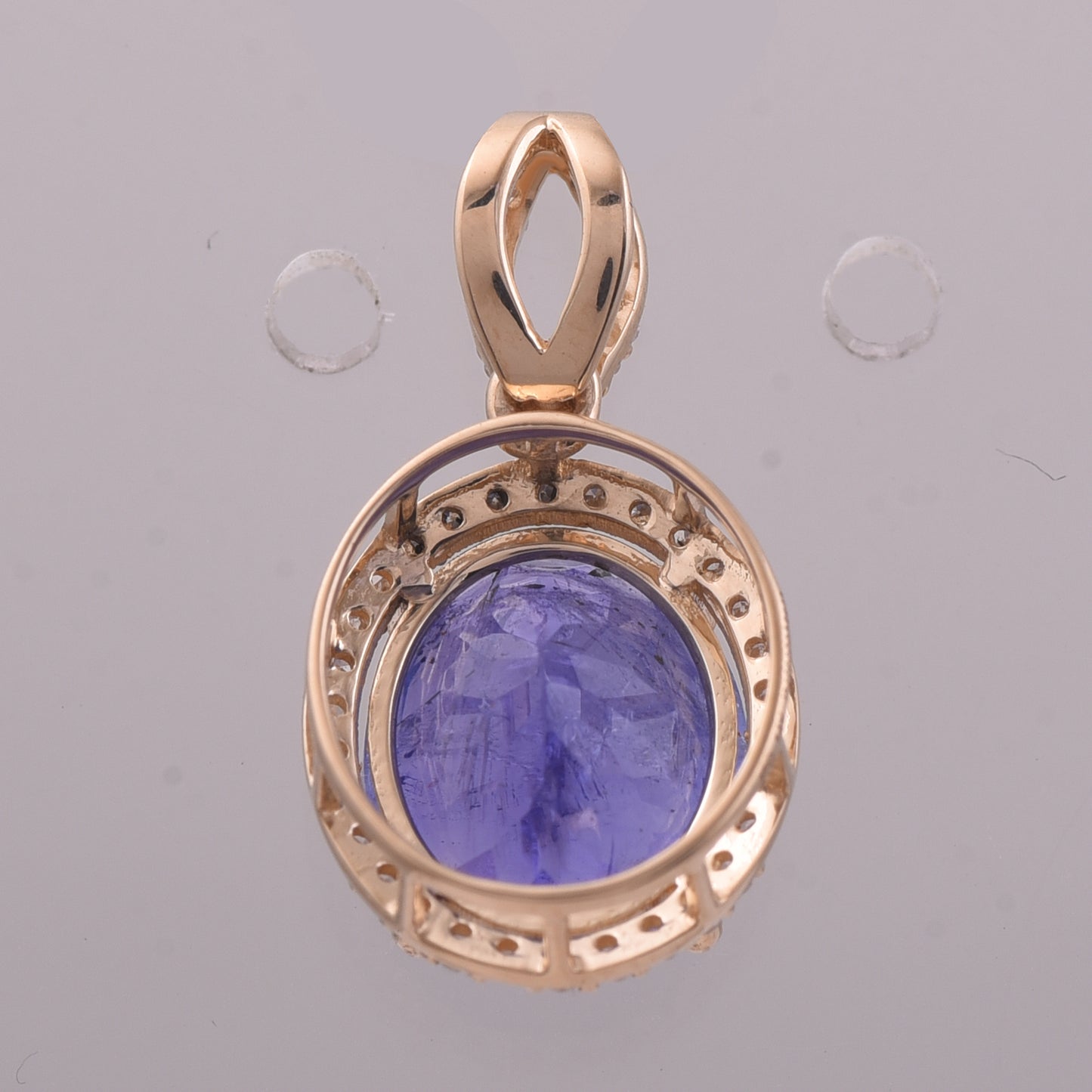 3.24 Ct Oval Mixed Cut Natural Tanzanite 14K Gold Pendant