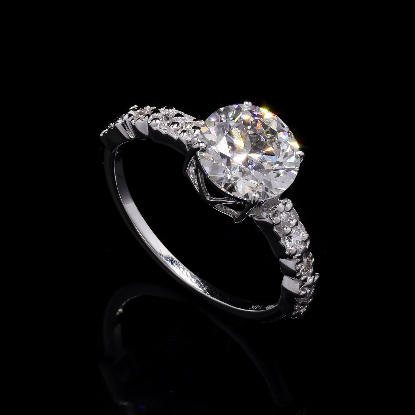 2.25 Carats Lab Grown Diamond 14K Gold Ring