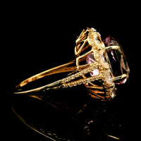 9.93 Ct Oval Kunzite 14K Gold Ring