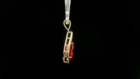 4.64 Ct Oval Lab Grown Ruby 14K Gold Pendant