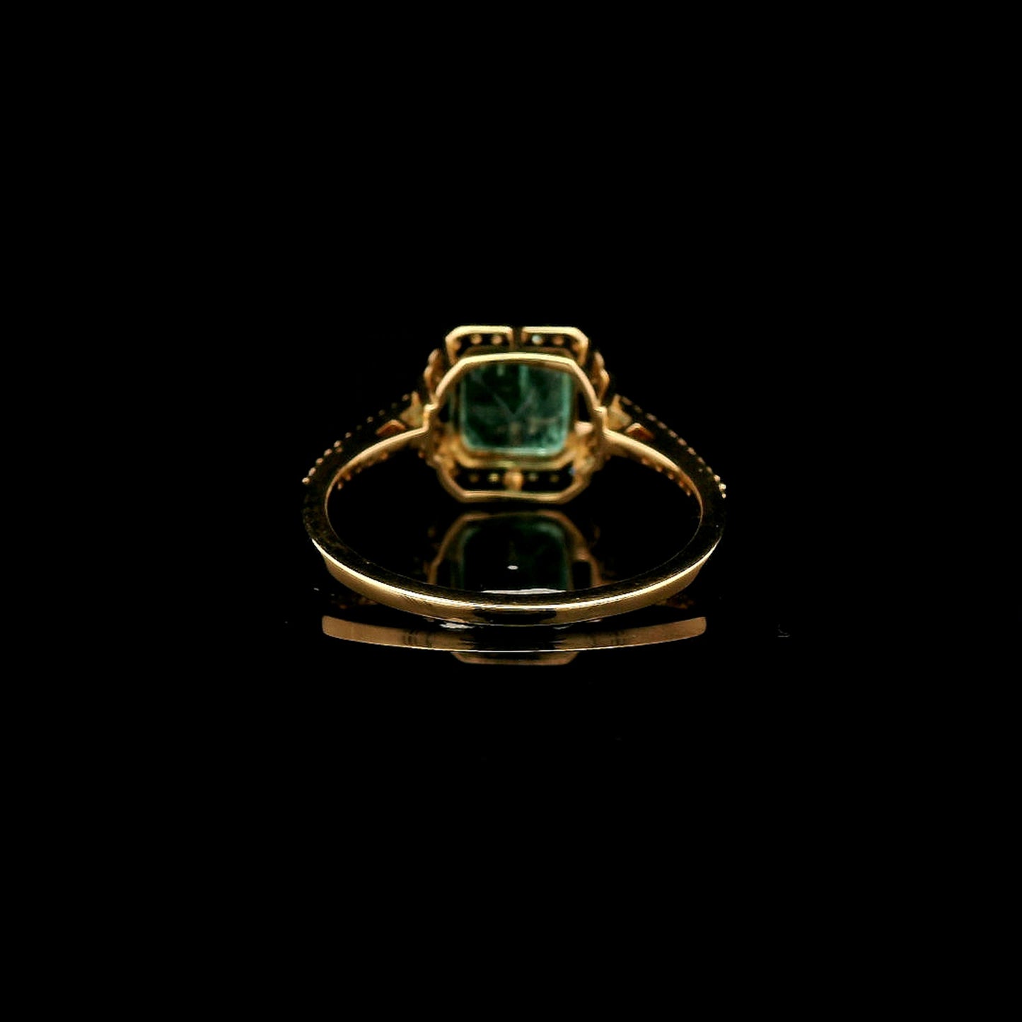1.35 Ct Octagon Step Cut Natural Emerald 14K Gold Ring