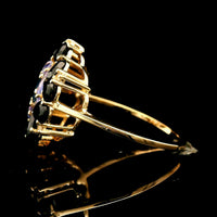 3.38 Ct Round Sapphire 14K Gold Ring