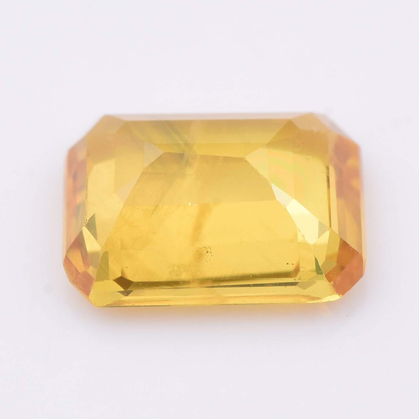 2.22 Natural Corundum Yellow Sapphire Emerald Cut Gemstone
