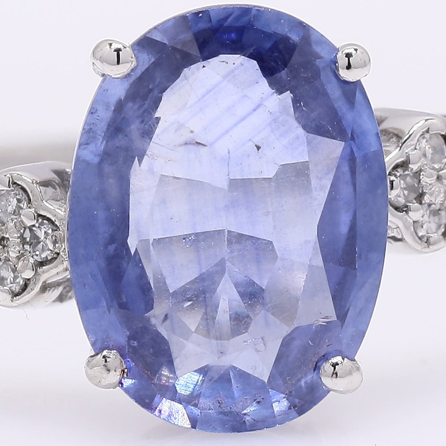 2.10 Ct Oval Mixed Cut Natural Sapphire 950 Platinum Ring