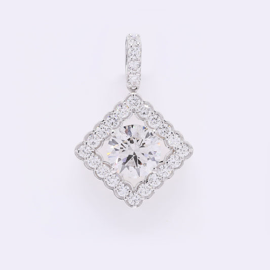 2.24 Carats Lab Grown Diamond 14K Gold Pendant