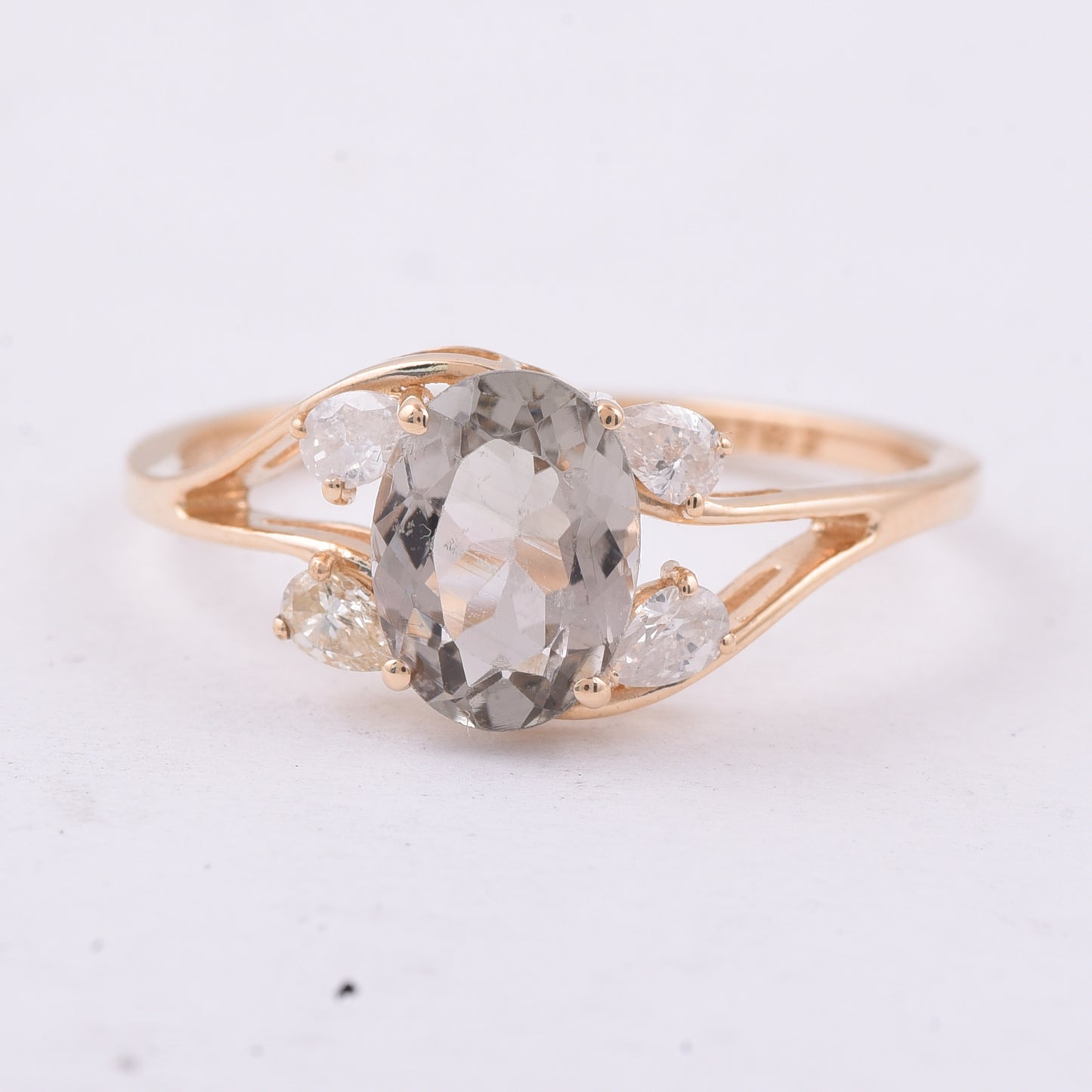 1.35 Ct Oval Natural Tourmaline 14K Gold Ring