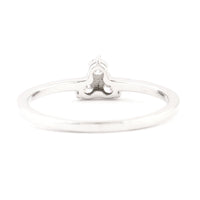 0.21 Ct Round Lab Grown Diamond 925 Silver Ring