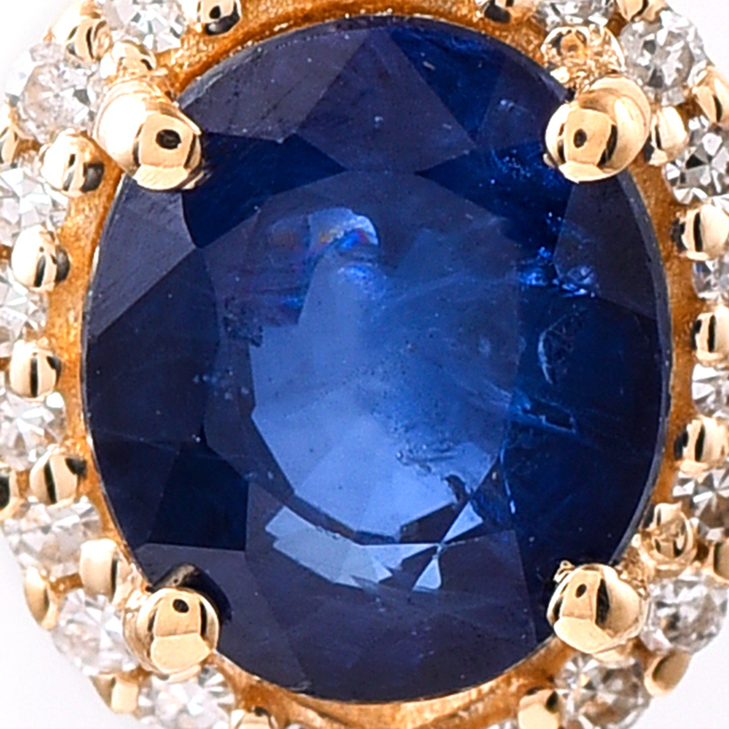 1.15 Ct Oval Mixed Cut Natural Sapphire 14K Gold Pendant